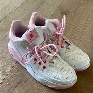 Air Jordan Pink and White Sneakers